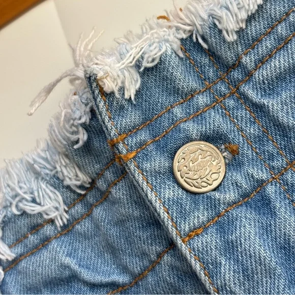 Vintage 90s California Concepts Jean Short Skirt Plaid Sz 7 Made In USA Western - Picture 6 of 13